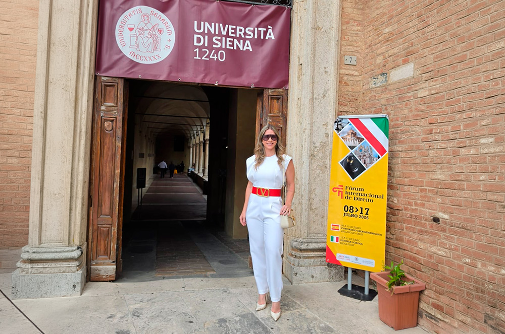 Na Itália, Dra. Graziele Cabral participa de curso na Università di Siena